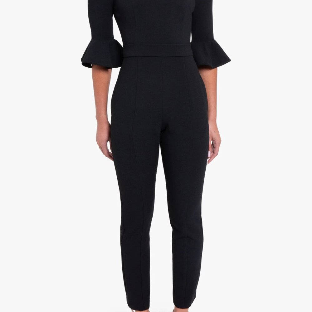 Black Halo Brooklyn 3/4 Bell Sleeve Jumpsuit Black 0